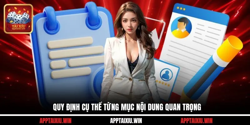 Điều Khoản Sử Dụng 2 Quy định cụ thể từng mục nội dung quan trọng